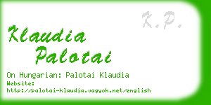 klaudia palotai business card